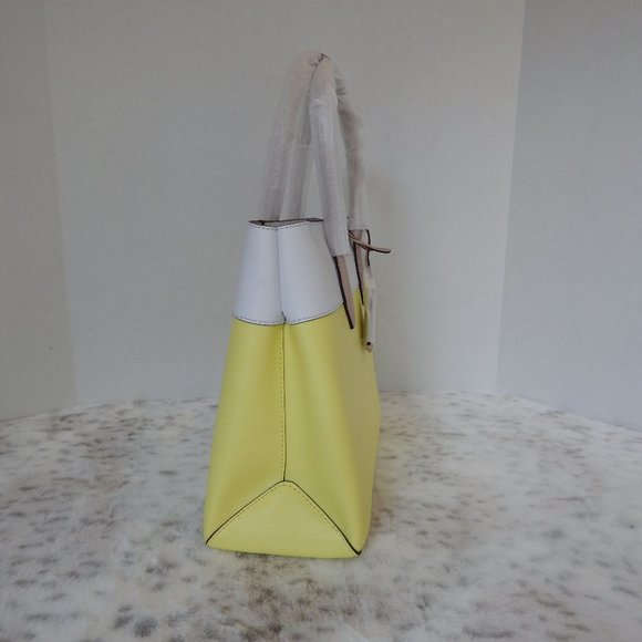 Kate Spade Eva Medium Leather Satchel Yellow NWT - Picture 4 of 11